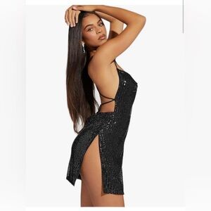 Black Sequin Dress